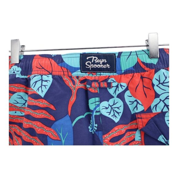 Reyn Spooner Swimming Trunks Shorts Size 2XL Blue Red Maritime Sea Floral - Picture 5 of 7